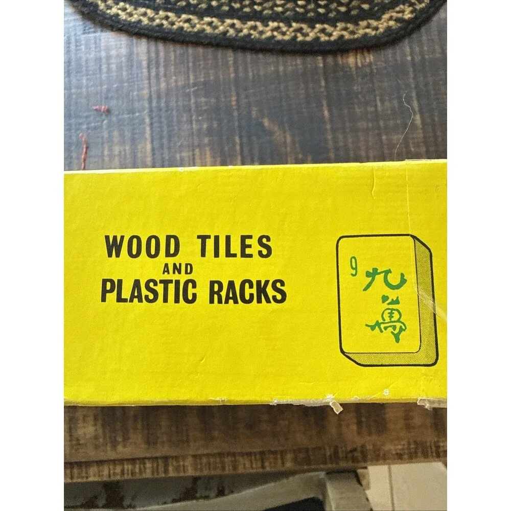 Mah Jongg Vintage Game Set, tiles, 4 Racks, Chips,  & Game Rules - 161 Tiles